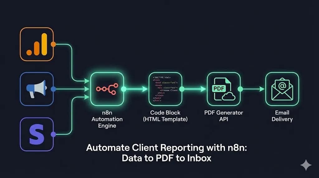 Automate client reporting with n8n using an email node binary file attachment configuration by Alfaz Mahmud Rizve