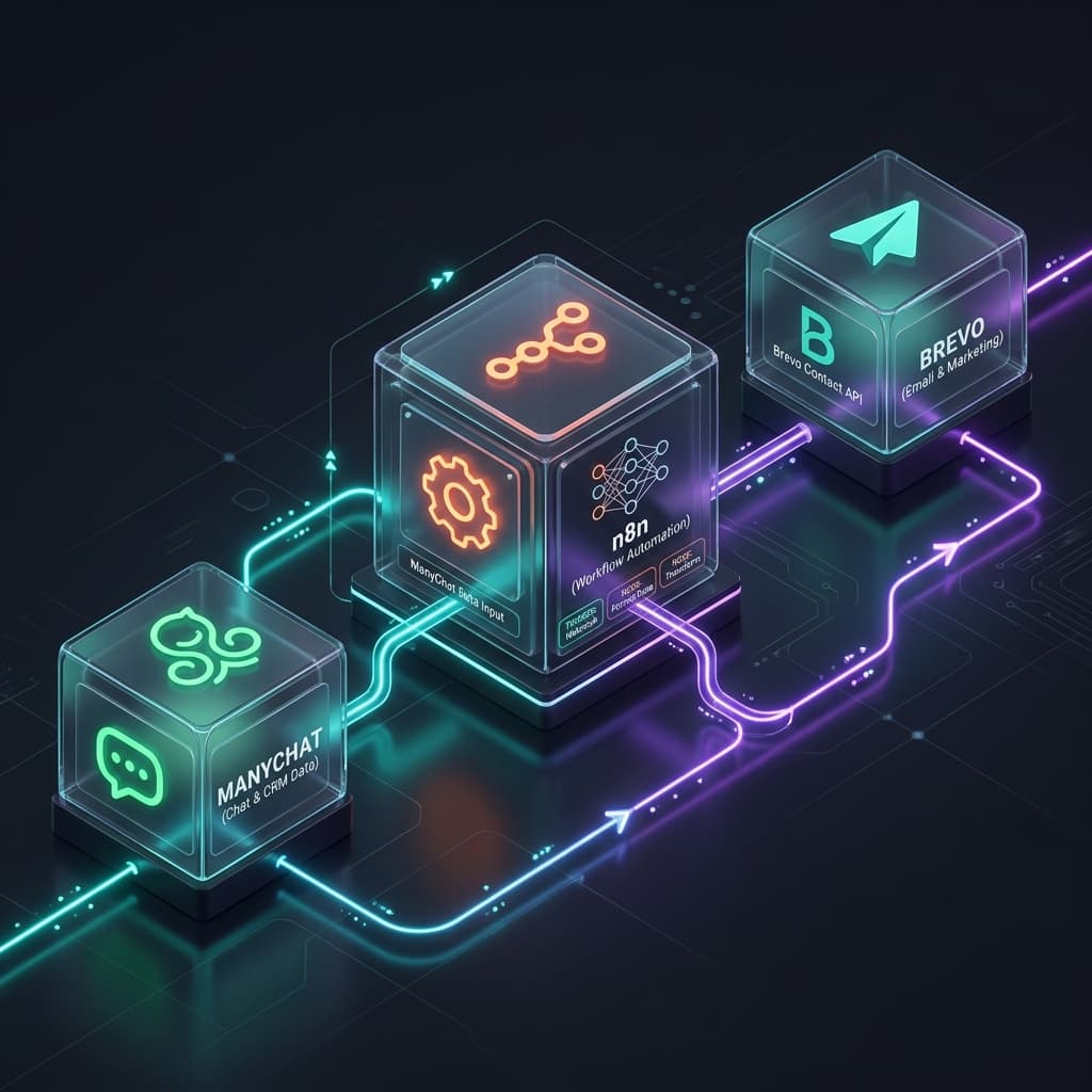 ManyChat to n8n to Brevo Architecture Pipeline