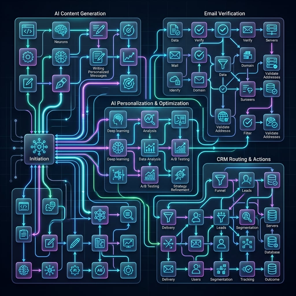Apollo and n8n Cold Outreach Architecture Flow
