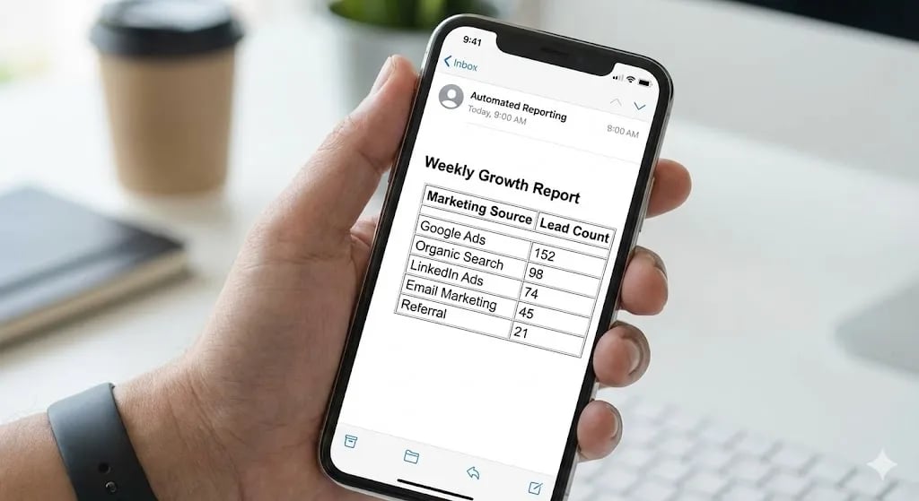 Automated Marketing Reporting Table