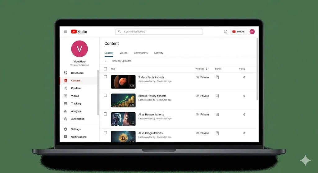 Screenshot of Creatomate modifications mapping AI-generated data to video template components — Automated YouTube Shorts Generator by Alfaz Mahmud Rizve