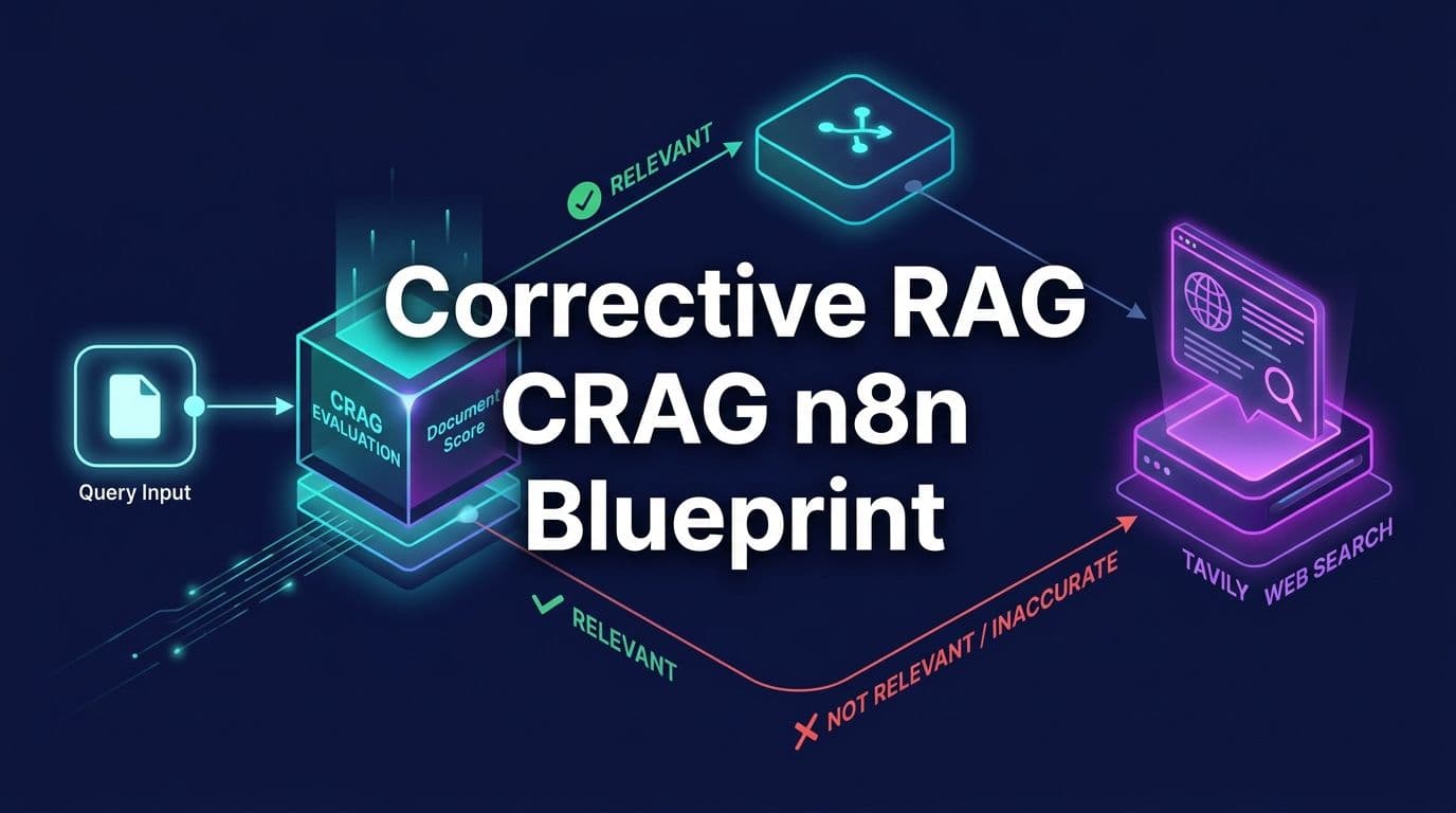 Corrective RAG CRAG n8n Blueprint: Vector DB Search