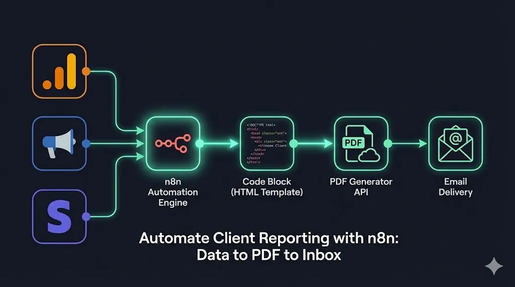 automate client reporting with n8n n8n workflow showing the email node with a binary file attachment configuration by alfaz mahmud rizve at whoisalfaz.me